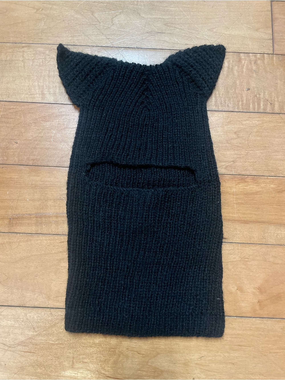 Black Knit Cat woman Beanie Burglar Mask Balaclava